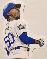 Mookie Betts Los Angeles Dodgers die cut vinyl sticker