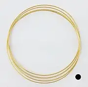 20 Gauge 3 Inches 99.99% Pure 24K Solid Yellow Gold Wire Round 1/4 Hard by CRAFT WIRE