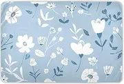 Old Style Pastel Floral Baby Blue Toddler Mattress Pads Water Resistant Flat Crib Pads Breathable Bed Liners for Baby Boys Girls , 52" L x 34" W Manta impermeable para cama
