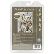 Dimensions Gold Petite Counted Cross Stitch Kit 5"X7"-Wolf (18 Count) 70-65131