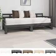 Solid Wood Pine Pull-out Day Bed Lounge Sleepover Bed Multi Colours vidaXL