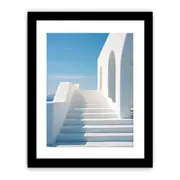 Santorini Steps Framed Print