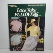 Leisure Arts Lace Yoke Pullovers Book 2 2042 Linda Luder 1991 Leaflet