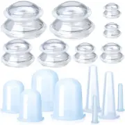 16 Pcs Silicone Cupping Therapy Set Anti Cellulite Cup Vacuum Suction Massage...