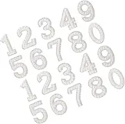 Veemoon Pearl Iron-on Numbers for DIY Clothing Embellishments - 20 Pcs Rhinestone Transfers for Custom Fashion Projects
