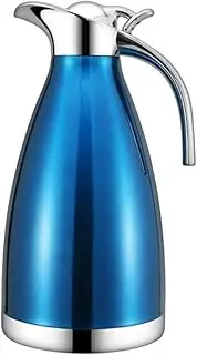 Insulated Water Bottle Stainless Steel Thermal Hot Cold Water Pitcher Insulated Coffee Tea Water Pot Household Water Kettle Glass Water Bottles (Color : Blue, Size : 1.5L Double Layer)