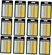 Sewroro 12 Sheet Golf Scorecard Golf Chart Range Cards Club Range Charts Training Equipment Aid Card Coated Paper