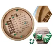 Wooden Dice Tray for Farkle Classic Dice Game,Dice Tray Fun Spots Dice Game❀