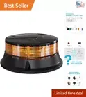 LED Amber Warning Beacon Light - Strobe with Waterproof IP67, 12-24V Compatible