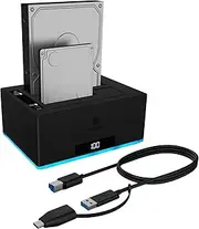 RAIDSONIC ICY 2fach Docking- & Klonstation for 2,5 & 3,5 SATA Festplatten m. JBOD Funktion & USB3.0
