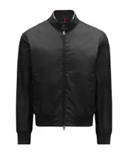 Moncler Logo Patch Zip-Up Jacket 1,2,3,4,5 black