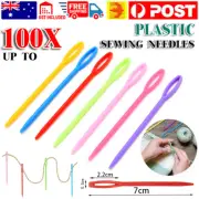 Up to 100x Plastic Darning Threading Weaving Sewing Needles Great For Kids Bulk