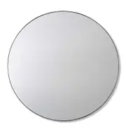 E Style Coco 100cm Iron/MDF Round Wall Mirror Hanging Home Room Decor Black