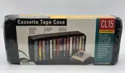 Case Logic Cassette 15-Tape Carry Case Holder Storage Black Zip Closure New 1992