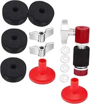 TOPPERFUN 1 Set Cymbals Accessory Red Cymbal Sleeves Metal Drum Cymbals Cymbal Replacement Accessories Felt