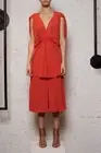 KitX Silk Cape Dress Event Grecian Party Quirky Silk Size 12 Orange Unique