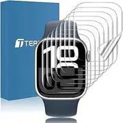 [T Tersely] [8 Pack] Screen Protector for Apple Watch Series 10 46mm,Self-Healing Flexible Full Coverage TPU Film, Anti-Scratch HD Clear