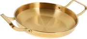iplusmile Korean Army Pot Stainless Steel Dry Pan Double Ear Pot Cooking Utensil Easy Clean Fine Craftsmanship