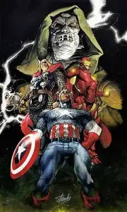 MARVEL 'UNITE' AVENGERS | STAN LEE SIMONE BIANCHI DUAL SIGNED | GICLEE ON CANVAS