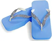 Hajime(一歩) [One Step] [Hajime] Geta Geta Clogs, Soft and Water Resistant, Made of Sponge, 10.6 inches (27 cm), SB/Checkered x Navy Blue, Checkered x Navy (Japanese Imatsu x Navy/27), Strawberry × Navy, 27.0 cm