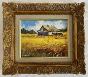 Original Impressionist Oil Painting - Country Landscape - Ornate Gold Frame