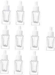 ADOCARN Set of 10 Glass Dropper Bottles Essential Oil Containers Dropper Leakproof Sealing Lid for Diy Aromatherapy