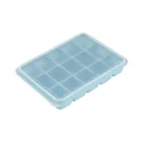 在飛比找蝦皮商城優惠-HOUSUXI 附蓋好脫模矽膠製冰盒-粉藍1PC個【家樂福】