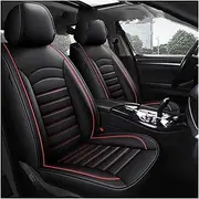 car seat Protector Car Seat Covers Leather Universal Car Seat Covers for BMW X1 X6 X4 X3 X5 F10 F20 520 525 320 E36 E46 Interior Seat Protector(Black Red)