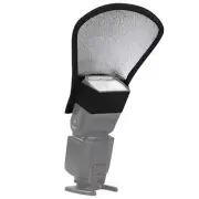 Photo Flash Light Reflector For Sony Cameras 2-in-1 Camera Flash Diffuser Silver