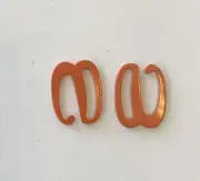 2pcs Coral Pink Metal Slider Adjuster Hooks Suits 12mm Strap Bra Lingerie