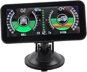 Car Inclinometer GPS HUD Pitch Roll Level Tilt Gauge Angle Slope Meter with HD LCD Car Head Display, Real Time Monitor, Smart Digital Meter Alarm and Automatic Mode Digital Inclinometer