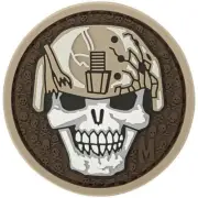 Maxpedition PVC Soldier Skull Morale Patch 2" Round Arid - SLDKA