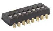 C & K DIP SWITCHES 25mA 4-Way SPST Raised Slide Actuator- 5Pcs Or 35Pcs