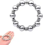 Metal Cock Rings for Men Beads Pennisring Scrotum Pendant Penis Bondage Ring Glans Ring SM Sex Toys(32mm)