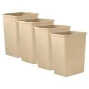 Superio 1.25 Gal Mini Plastic Trash Can, Small Waste Bin (4, Beige)