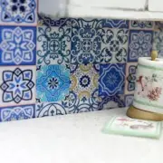 MINIATURE DOLLHOUSE 1:12 SCALE TILE - PAV.009 (ADHESIVE BACKING) 12" x 16"