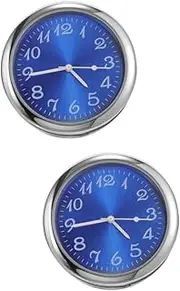 Gatuida 2pcs Car Clock Truck Small Digital Clock Small Clock Auto Clock Car Digital Clock Auto Dashboard Clock Vehicle Clock Tiny Clock Desk Clock Mini Clock Small Mini Clock Blue Metal