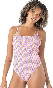 [Roxy] Women's One Piece Swimsuit – Slimming Tummy Control Bathing Suit, Removable Cups, Quick-Dry Fabric