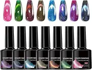 Magnetic Gel Polish - Glitter Magnetic Nail Polish Gel Set | High-Shine Finish Professional Manicure Tools for Wedding Party Travel Daily