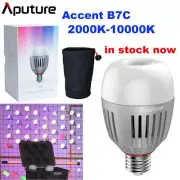New Aputure B7C 7W RGBWW LED Smart Bulb CRI 95 + Adjustable 2000K-10000K