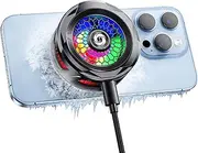 Comvin Magnetic Cell Phone Cooler for Gaming, 3 in 1 Mobile Phone Cooling Fan with Clip, Portable RGB Radiator for iPhone MagSafe Series/Android/iPad, Cellphone Gaming, Live Streaming, Outdoor Vlog