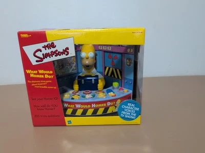 NEW The Simpsons WHAT WOULD HOMER DO? TALKING Electronic TRIVIA GAME Hasbro 2002