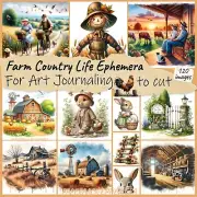 Farm Country Life Ephemera: Vintage Printable Collage Sheets for Junk Journals