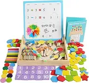 Guohetuk Learn Math Toy Toys Math Lessons Math Games Geometric Matching Blocks Early Education Toys for Young Girls