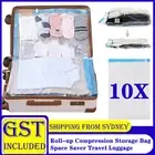 5/10 Roll-up Compression Storage Bag Space Saver Travel Luggage No Vacuum Needed