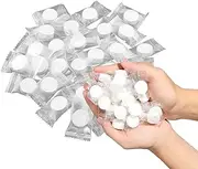 ACEmedia 200 Pieces Compressed Towels, Portable Disposable Mini Compressed Coin Cotton Soft Durable Reusable Tissue for Travel Sports, Beauty Salon or Home Hand Wipes