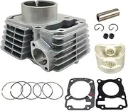 Motorcycle Styling Motorcycle Cylinder Piston Ring Gasket Rebuilt Kit STD for Ho-nda CB 125 F CB125F GLR125 GLR 125 2015-2019 Parts(52.4mm 125cc Silver)