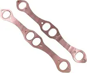 MCFPGFVKNA 2pcs Gold Reusable Engine Oval Port Header Exhaust Gaskets Fit For SBC SB Compatible With Chevy 283 327 350 383 400 shim