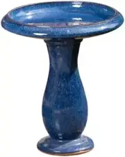 Alfresco Home Mayorca Bird Bath Snow Blue