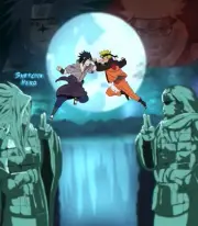 Naruto Shippuden Naruto vs Sasuke Final Valley Poster Print Size 12x18